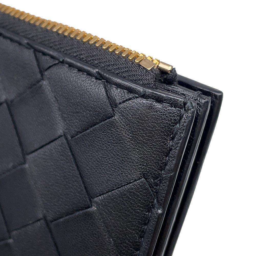 Bottega Veneta Long Wallet Intrecciato Leather Bifold Black - Picture 9 of 13
